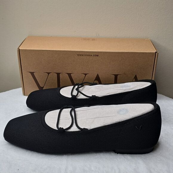 NIB Vivaia Square-Toe Lace-Up Mary Janes (Miley) Black Sz US 9 - Picture 5 of 8